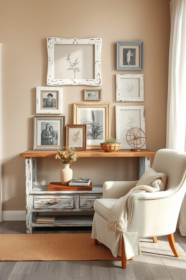 20 Charming Farmhouse Decor Ideas Celebrating Country Spirit 9 rustic distressed farmhouse frames