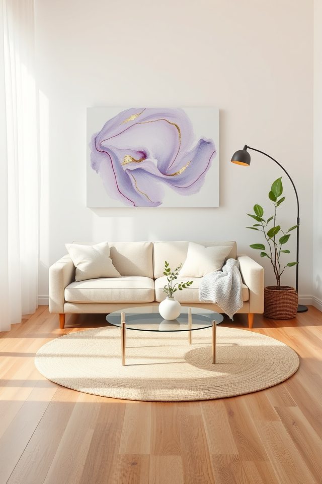 15 Pastel Summer Living Room Ideas 7 serene lilac wall art