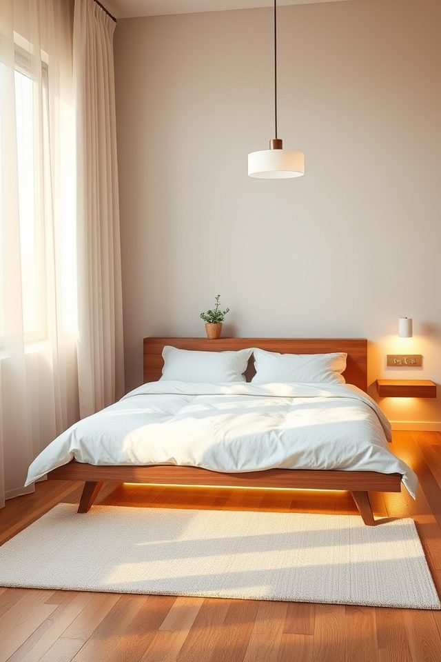 17 Minimalist Bedroom Decor Ideas for a Calm and Serene Retreat 10 serene minimalist soft lighting