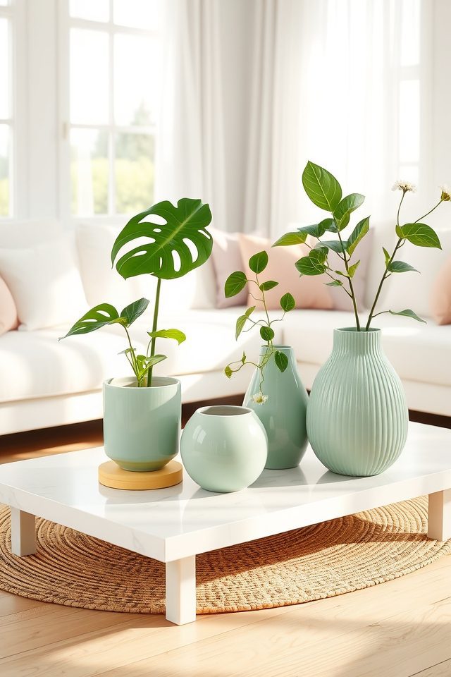 15 Pastel Summer Living Room Ideas 12 serene pastel green pots
