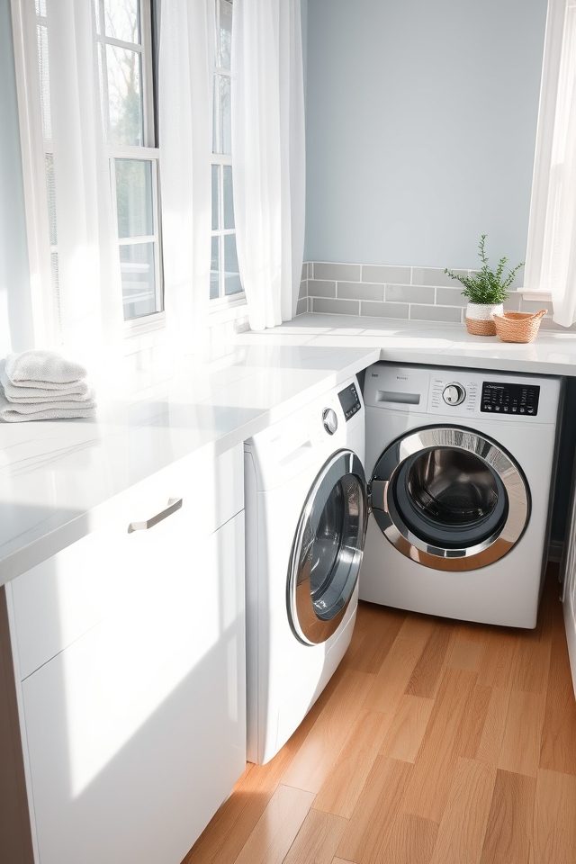 14 Laundry Room Decor Ideas to Brighten National Simplicity Day 7 sleek durable laundry countertops