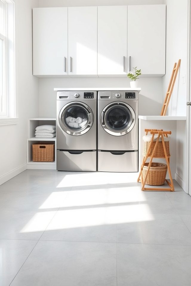 14 Laundry Room Decor Ideas to Brighten National Simplicity Day 9 store items off ground