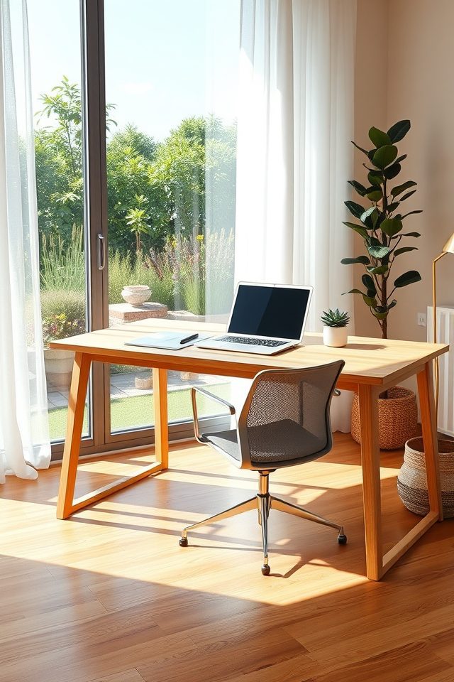 15 Productive Home Office Decor Ideas for a Focused & Simple Workspace 14 strategically position desk effectively