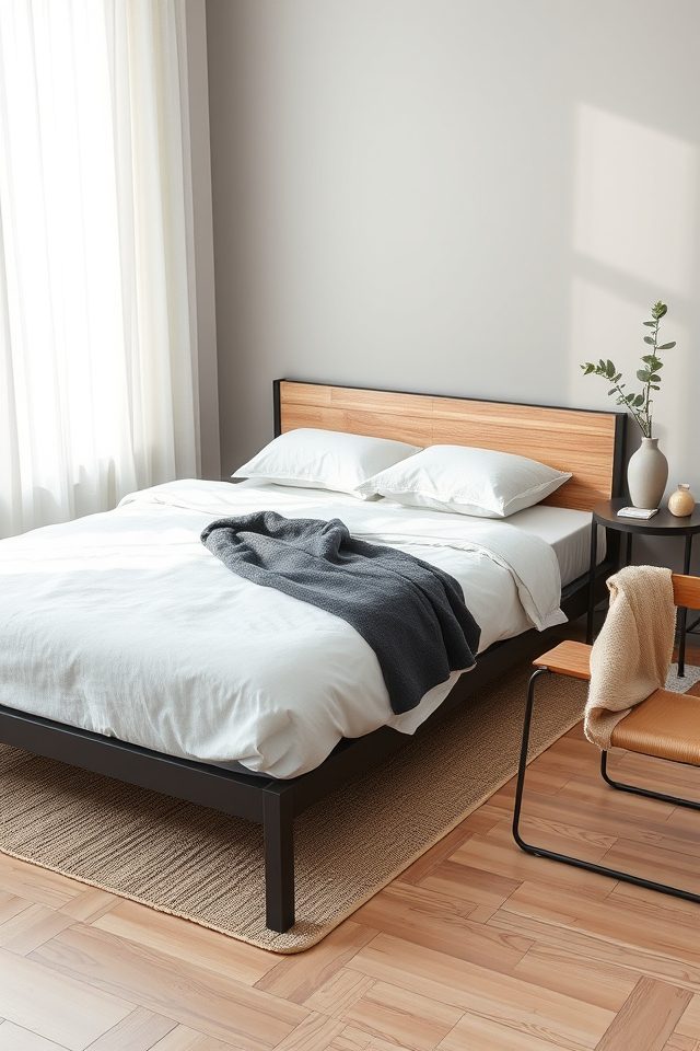 18 Bedroom Decor Inspirations for a Cozy National Simplicity Day 7 streamlined minimalist bed frame