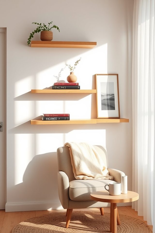 18 Ultimate Cozy Corner Ideas to Create Your Personal Haven 11 stylish practical floating shelves