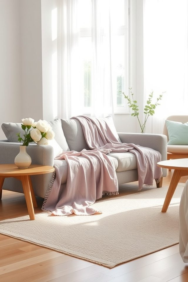 15 Pastel Summer Living Room Ideas 15 subtle mauve summer elegance