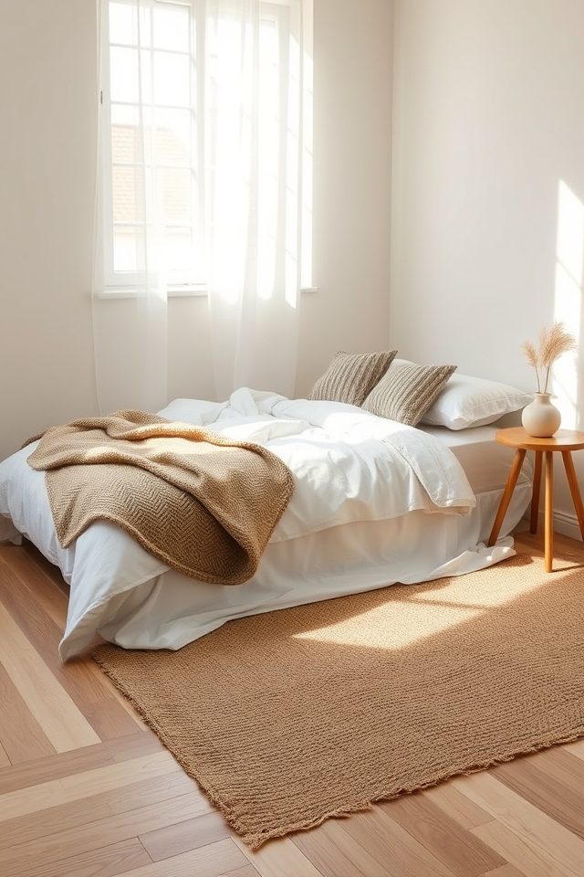17 Minimalist Bedroom Decor Ideas for a Calm and Serene Retreat 9 subtle textures enhance minimalism