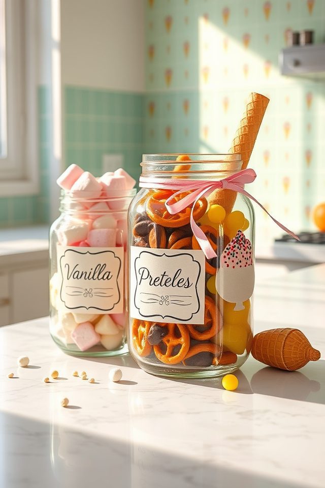 17 Ice Cream Themed Kitchen Decor Ideas 17 sweet treat jar labels