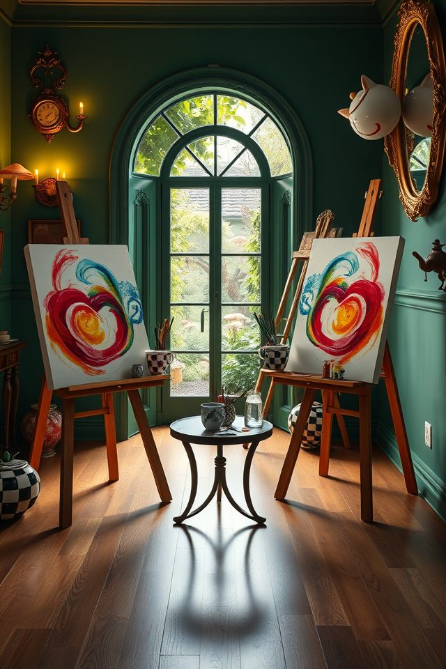 14 Whimsical Art Studio Ideas Inspired by Alice's Adventures 7 symmetrical mirrored art duo