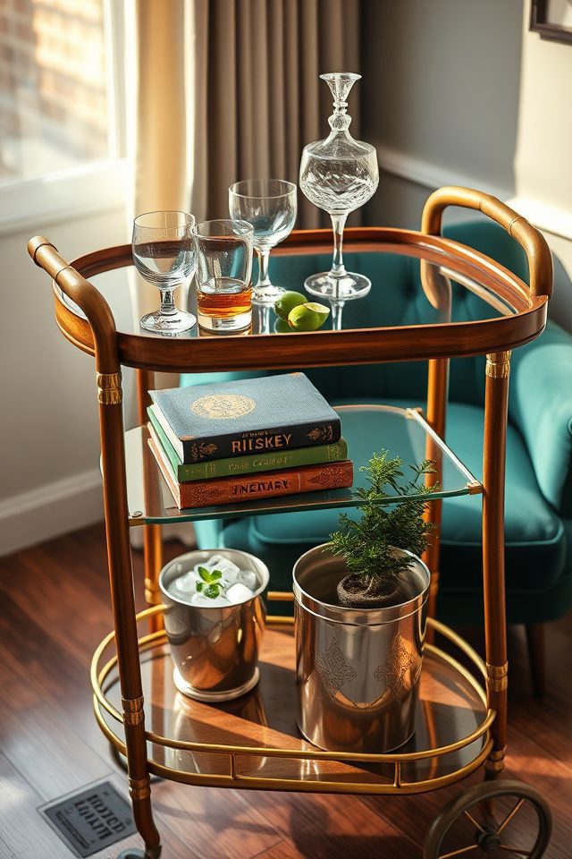 timeless vintage bar cart