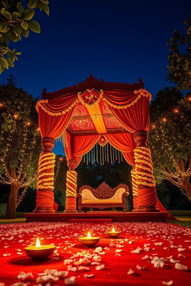 13 Desi Wedding Decor Inspirations for a Vibrant National Cousins Day 2 twinkling fairy lights ambiance