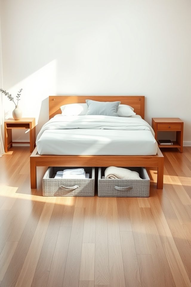 17 Minimalist Bedroom Decor Ideas for a Calm and Serene Retreat 12 under bed storage for minimalism