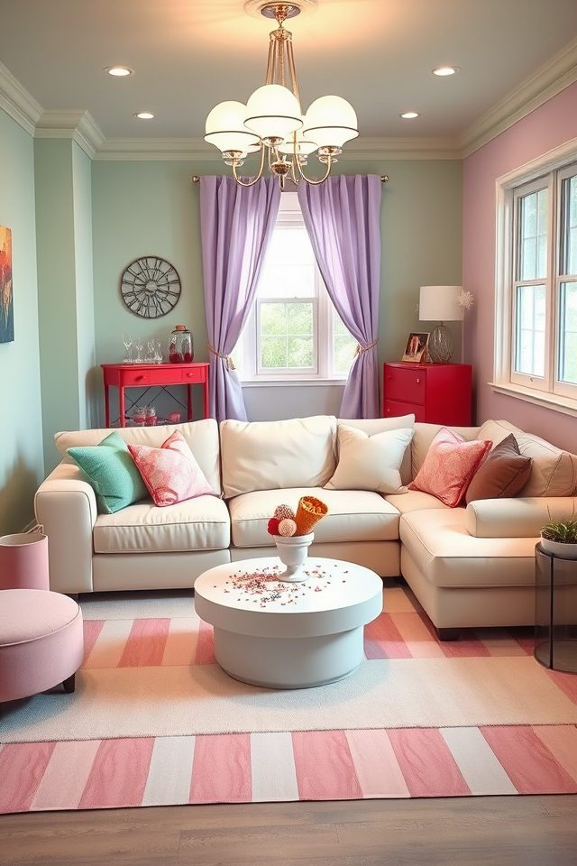 12 Basement Room Decor Ideas for a Cool National Ice Cream Day Retreat 1 whimsical ice cream pastels