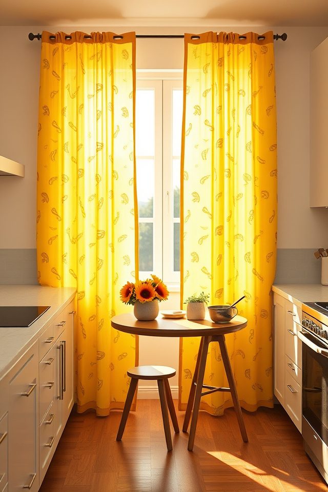 17 Kitchen Decor Ideas to Celebrate National Mac and Cheese Day 4 whimsical pasta shape curtains