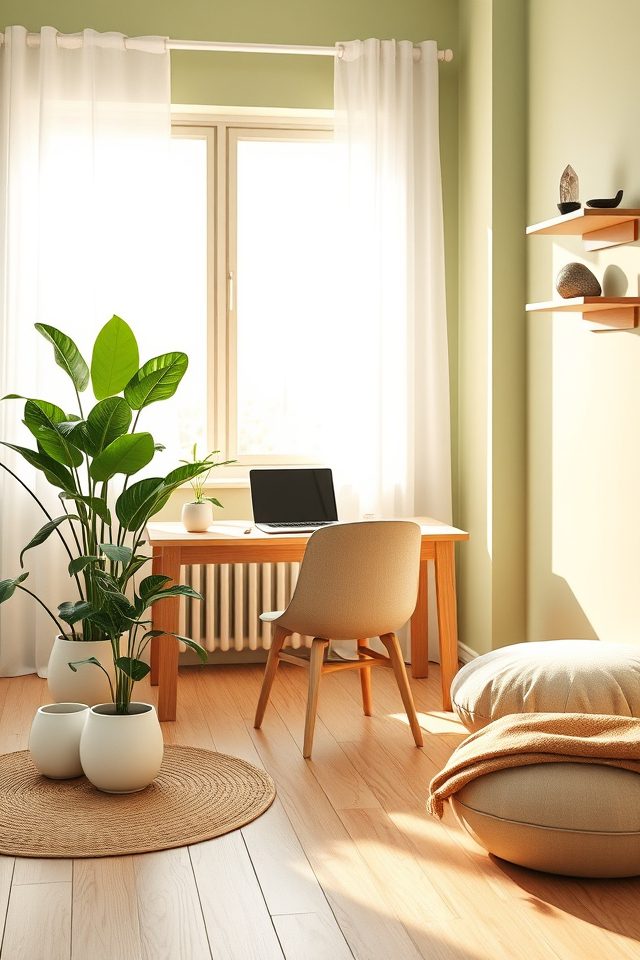 17 Home Office Decor Inspirations for National Workaholics Day 15 zen zone essentials design