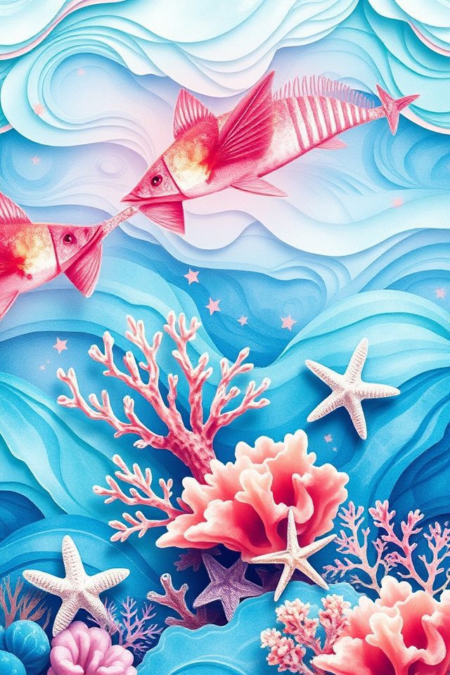 15 Wallpaper Ideas for Coloring to Brighten Your Space 10 aquatic themed wallpaper designs