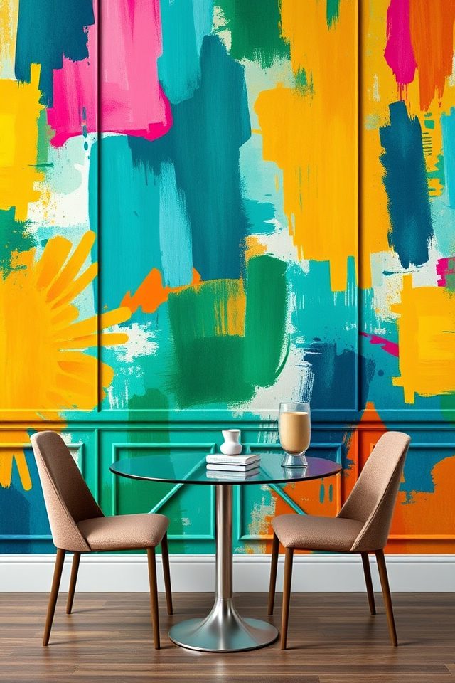 15 Wallpaper Ideas for Dining Room Paneling to Inspire You 10 bold modern art wallpaper