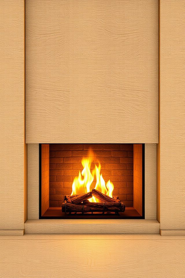 16 Wallpaper Ideas for Fireplace Wall That Inspire Comfort 12 cozy textured neutral walls