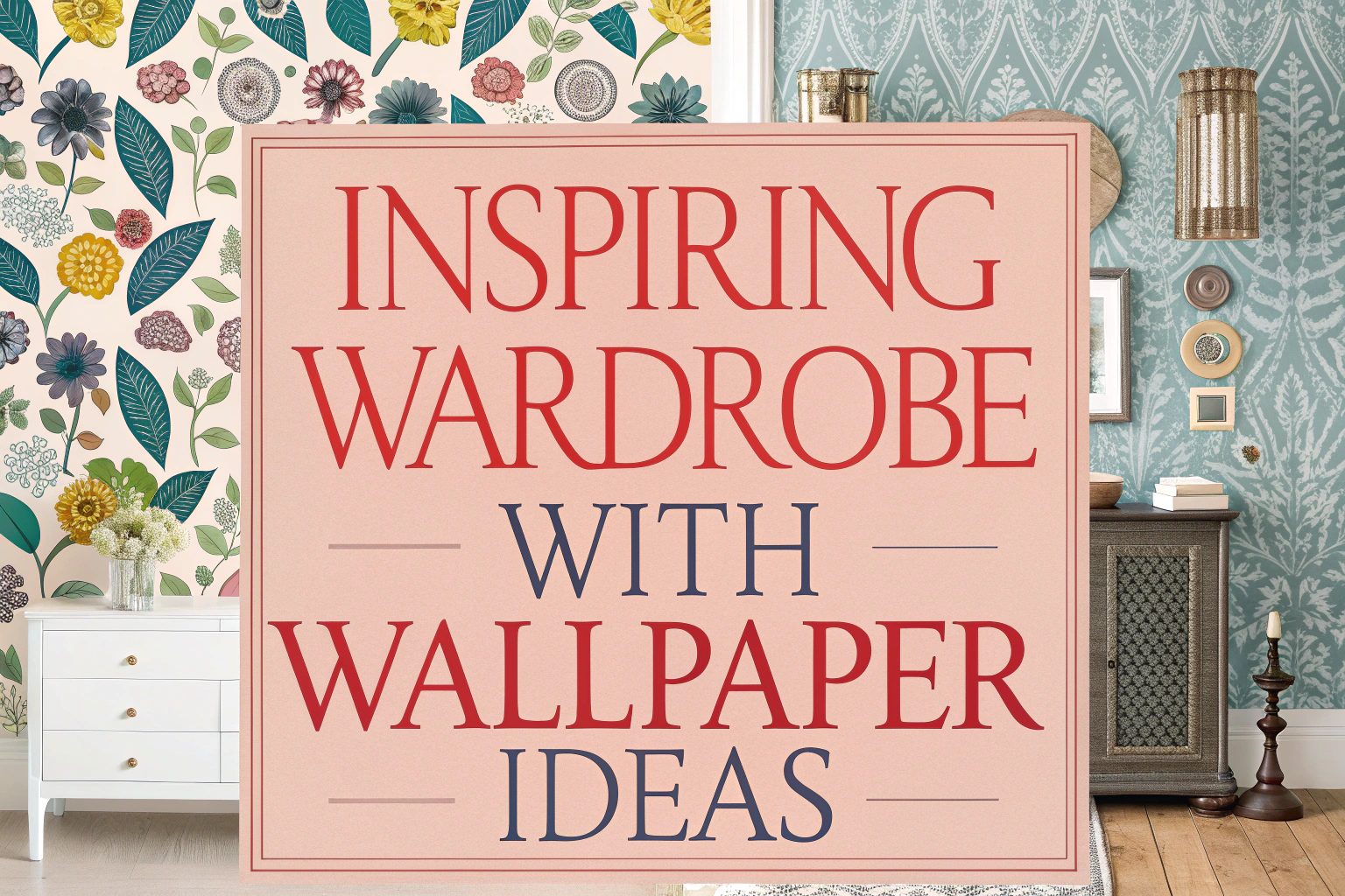 Inspiring Wardrobe With Wallpaper Ideas