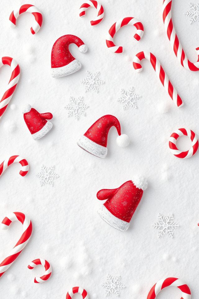 15 Wallpaper Ideas for Christmas to Brighten Your Home 2 delightful whimsical santa scenes