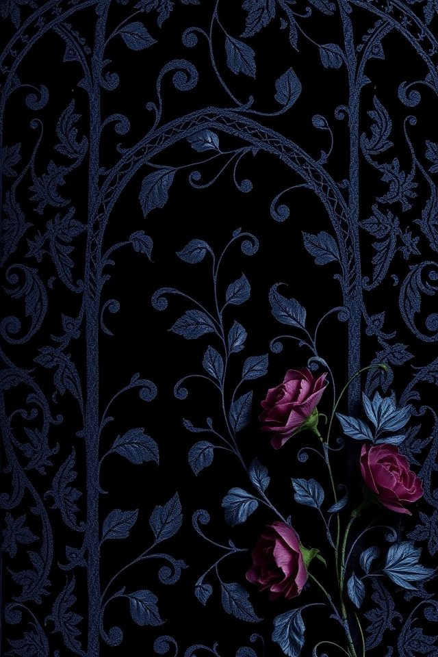 16 Wallpaper Ideas for Dark Mode to Refresh Your Space 12 gothic elegance in darkness