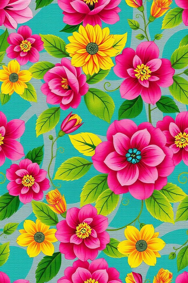15 Wallpaper Ideas for Besties to Brighten Your Space 2 lively floral friendship decor