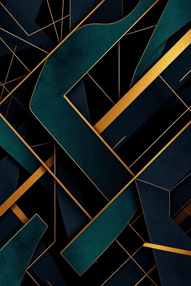 16 Wallpaper Ideas for Dark Mode to Refresh Your Space 6 moody geometric dark wallpapers