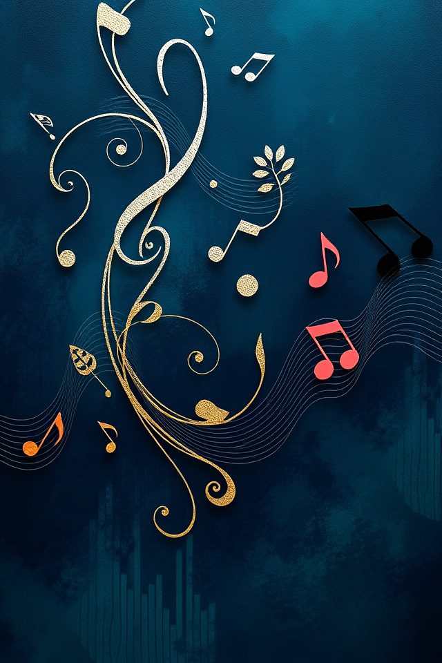 17 Wallpaper Ideas for Boyfriend That He'll Love 14 music themed wallpaper designs