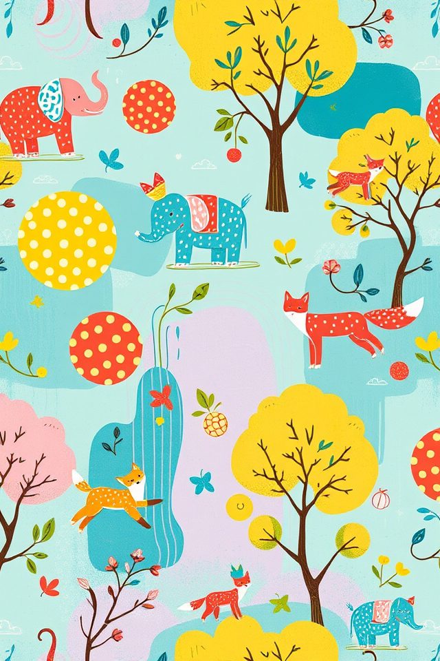 17 Wallpaper Ideas for Drawing That Spark Your Creativity 11 playful animal design inspiration