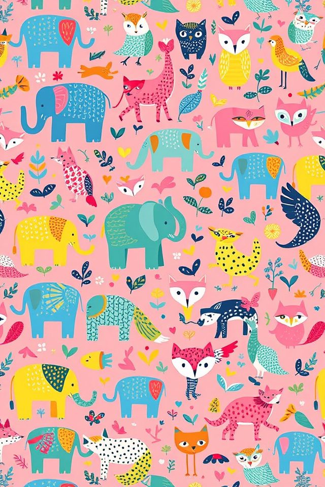 17 Wallpaper Ideas for Family Room You’ll Love 4 playful charming animal decor