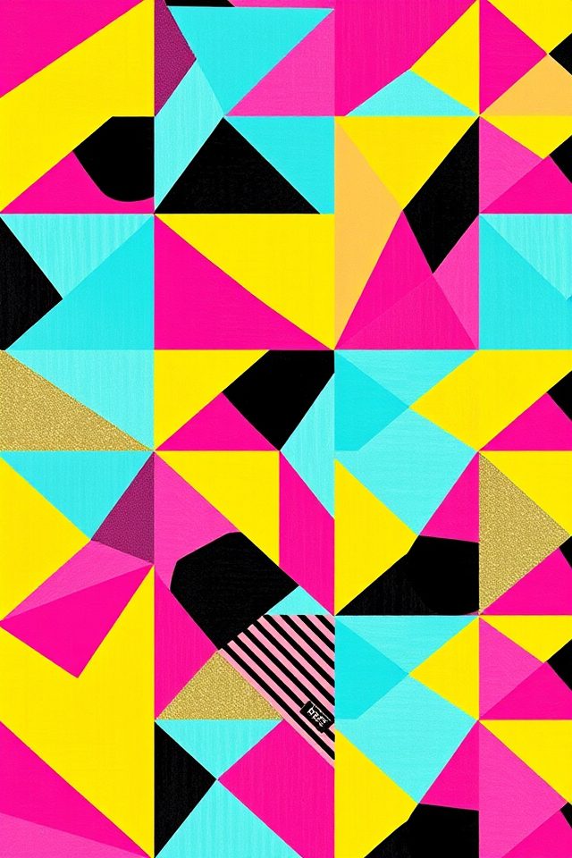 15 Wallpaper Ideas for Besties to Brighten Your Space 3 playful geometric designs together