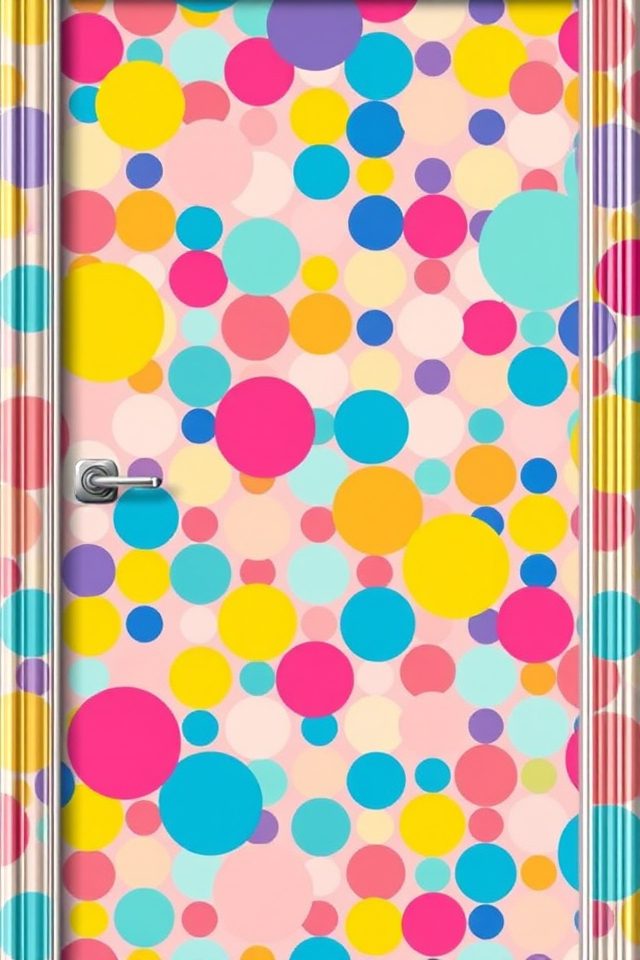 14 Wallpaper Ideas for Door to Refresh Your Space 10 playful vibrant polka dots