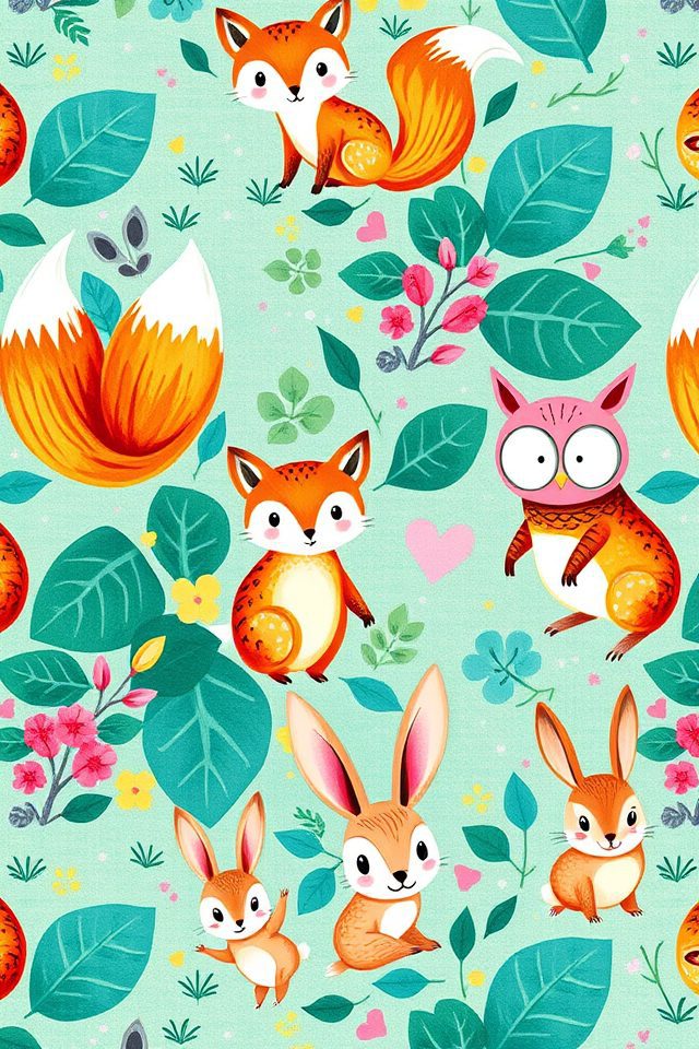 15 Wallpaper Ideas for Besties to Brighten Your Space 4 playful whimsical animal wallpapers