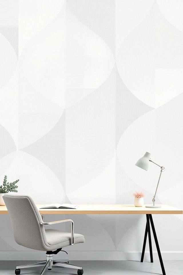 15 Wallpaper for Office Wall Ideas to Refresh Your Space 9 serene minimalist office aesthetics