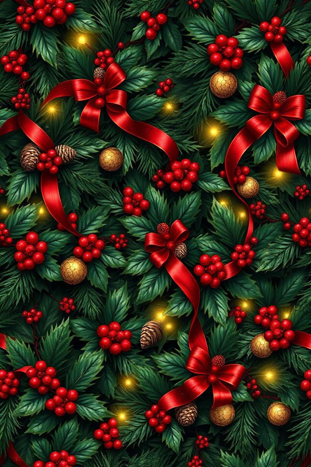 15 Wallpaper Ideas for Christmas to Brighten Your Home 4 timeless evergreen holiday wreaths