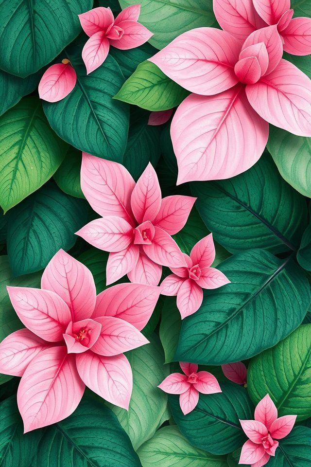 17 Charming Wallpaper Rosa Ideas for Your Home Decor 13 tropical rosa leaves wallpaper
