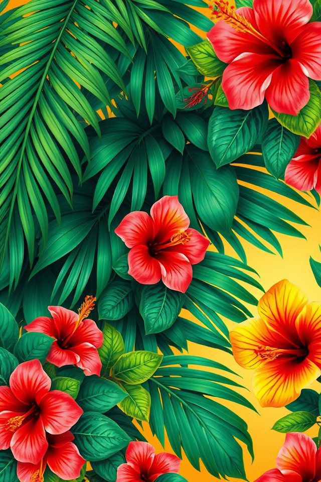 14 Wallpaper Ideas for Door to Refresh Your Space 6 tropical vibrant doorway designs