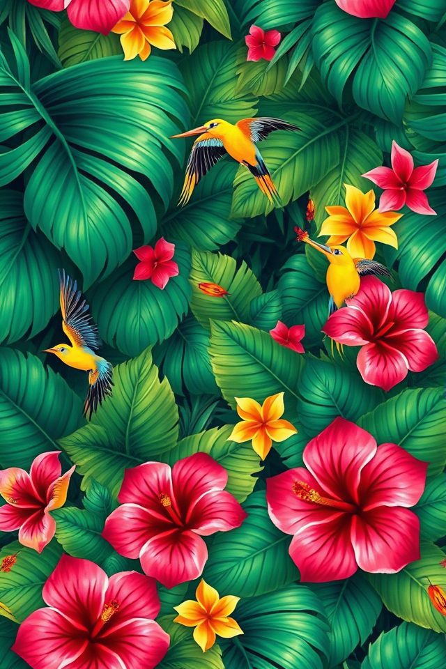 15 Inspiring Wallpaper Ideas for Every Room in Your Home 5 tropical vibrant wallpaper designs