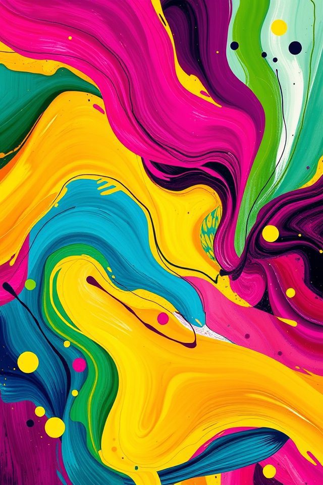 16 Wallpaper Ideas for Best Friends to Brighten Your Space 10 vibrant abstract art friendship