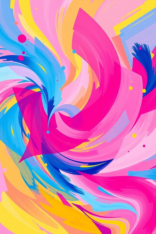16 Wallpaper Ideas for Girls Bedroom That Inspire Joy 15 vibrant abstract art wallpapers