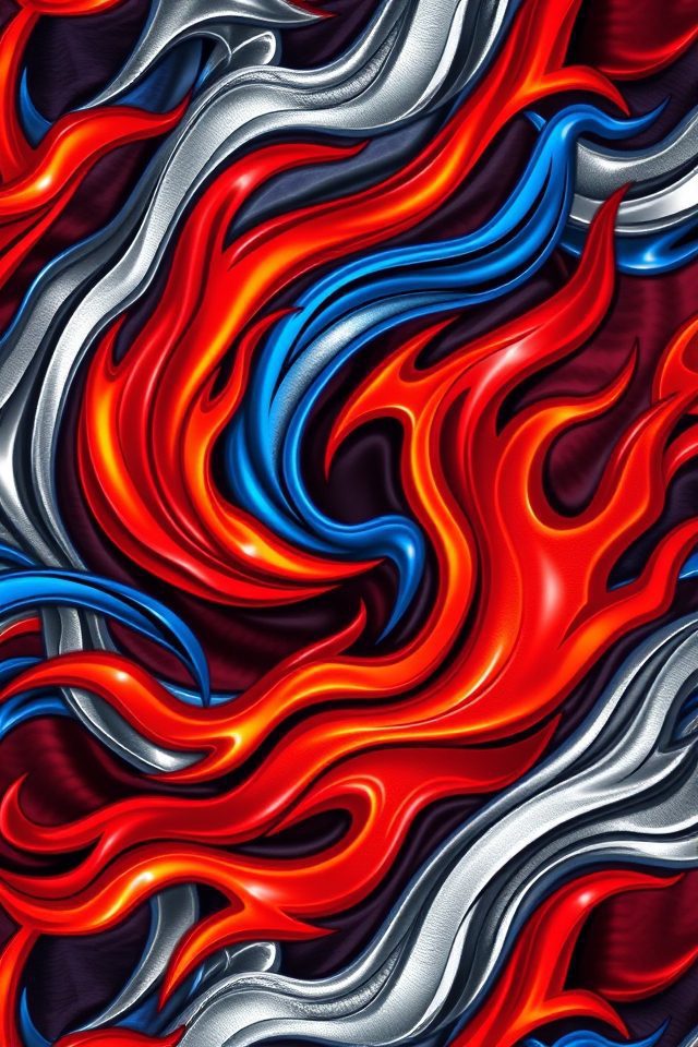 vibrant classic car murals