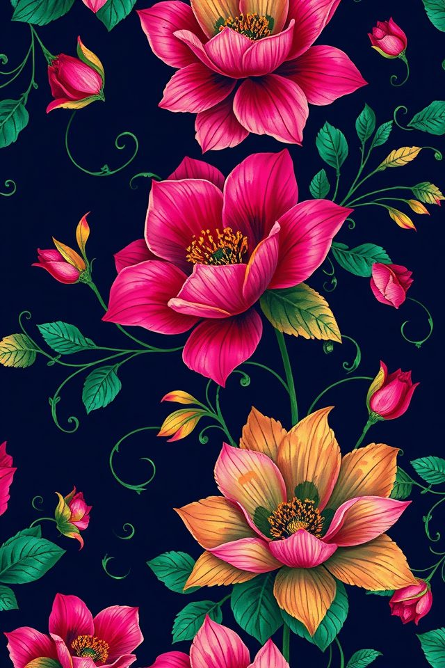 16 Wallpaper Ideas for Dark Mode to Refresh Your Space 3 vibrant contrast in darkness