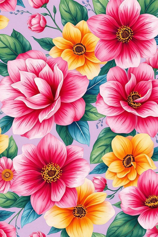 16 Wallpaper Ideas for Best Friends to Brighten Your Space 1 vibrant floral friendship aesthetics