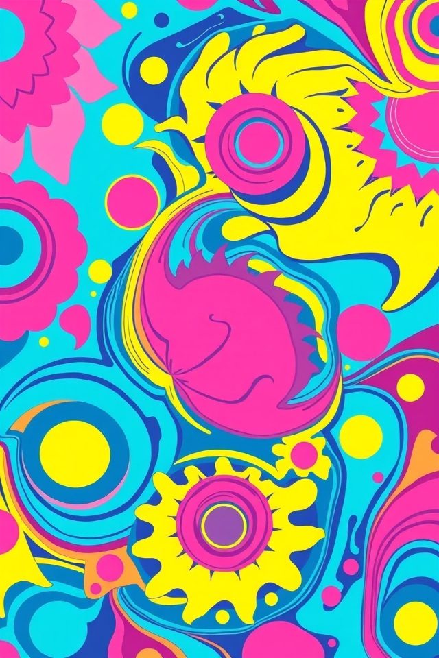 15 Weird Wallpapers to Spark Your Imagination 7 vibrant nostalgic pop decor