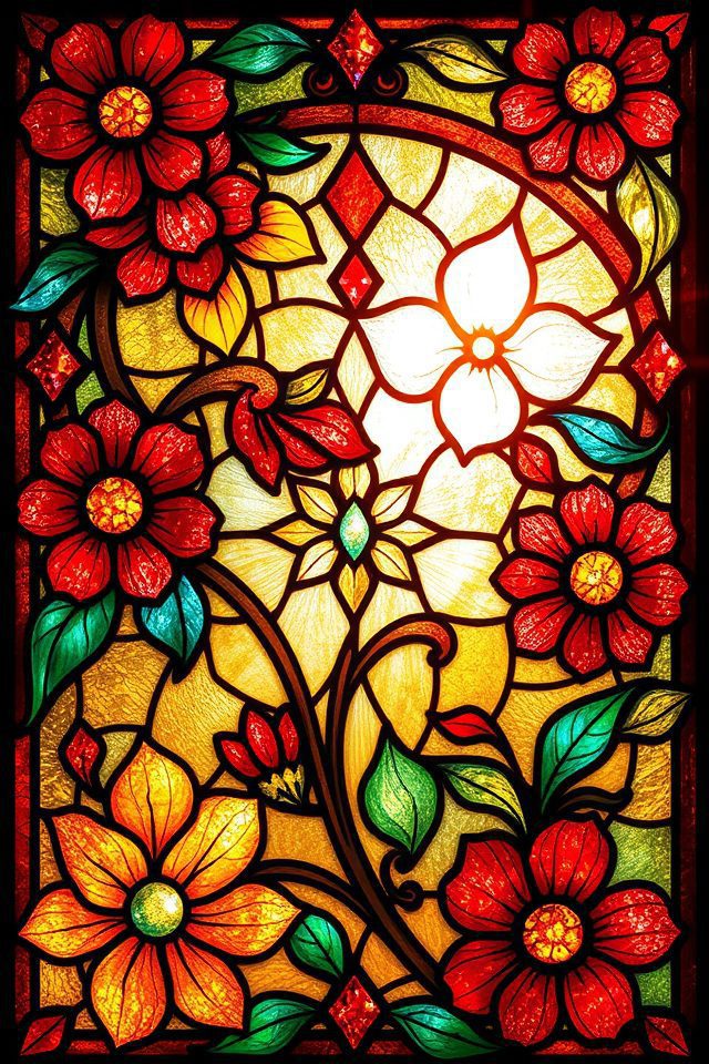 17 Wallpaper Ideas for Drawing That Spark Your Creativity 13 vibrant stained glass designs