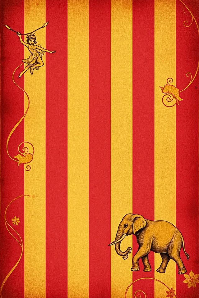 15 Weird Wallpapers to Spark Your Imagination 3 vintage whimsical circus decor