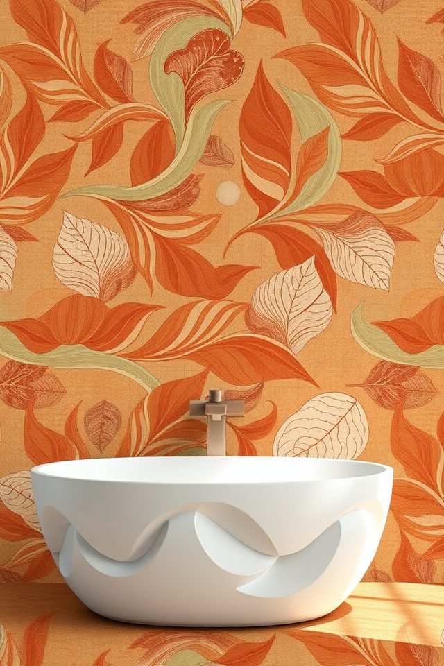 17 Wallpaper Ideas for Guest Bathroom That Inspire Comfort 14 warm inviting earthy palette