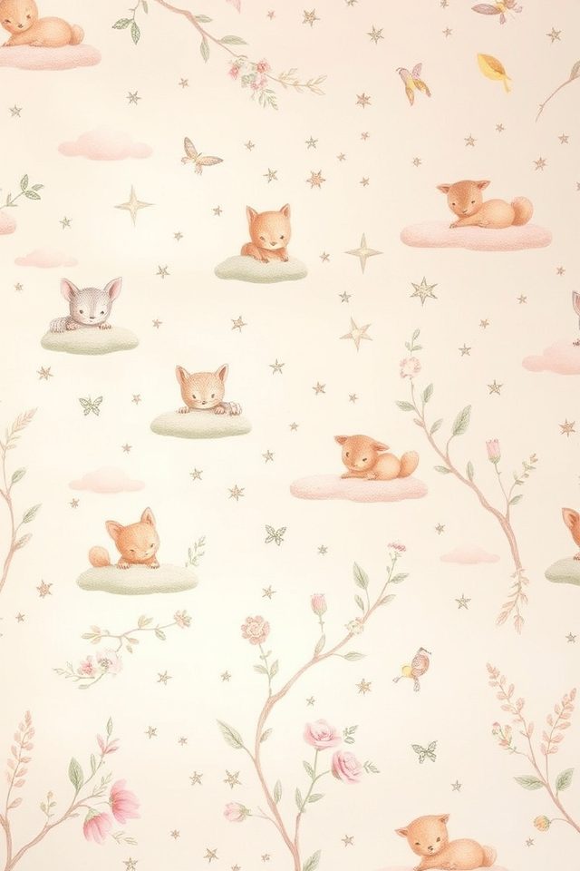 15 Creative Wallpaper for Nursery Ideas to Brighten Up Spaces 11 whimsical vintage nursery illustrations