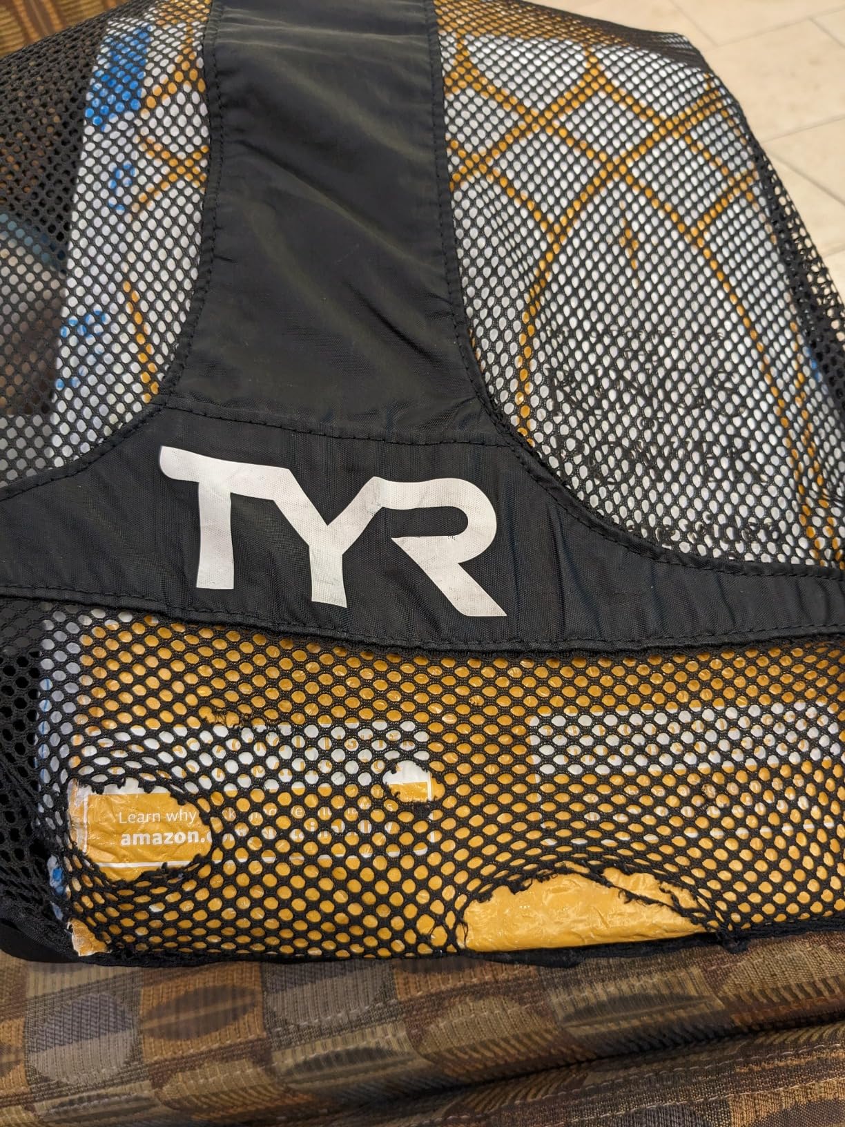 TYR Big Mesh Mummy Backpack for Swim, Gym and Workout Gear, Black, 40-Liter Capacity Customer Review TYR Big Mesh Mummy Backpack for Swim, Gym and Workout Gear, Black, 40-Liter Capacity - Customer Photo 2