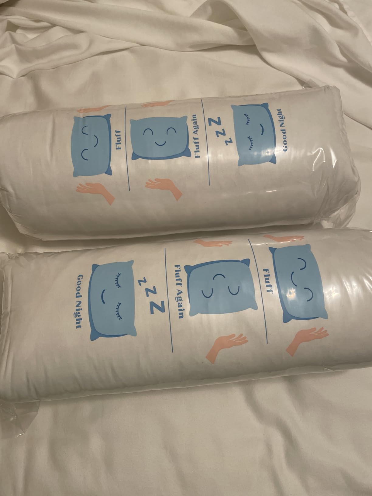 puredown® Goose Feathers and Down White Pillows with 100% Cotton Cover, Bed Sleeping Hotel Collection Pillows Set of 2, Standard Size - Customer Photo 1